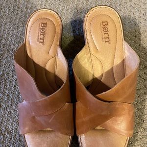 Born Size 9 Slip On Wedge Sandle